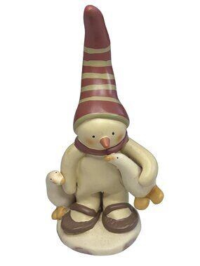 Bonnie Lynn Peace in the Meadow Snowman with Geese Figurine 1st Edition Russ